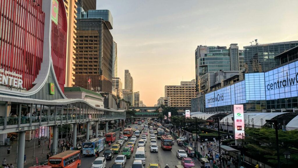 BTS Skytrain station in Bangkok, on the way to a walk-in PEP clinic