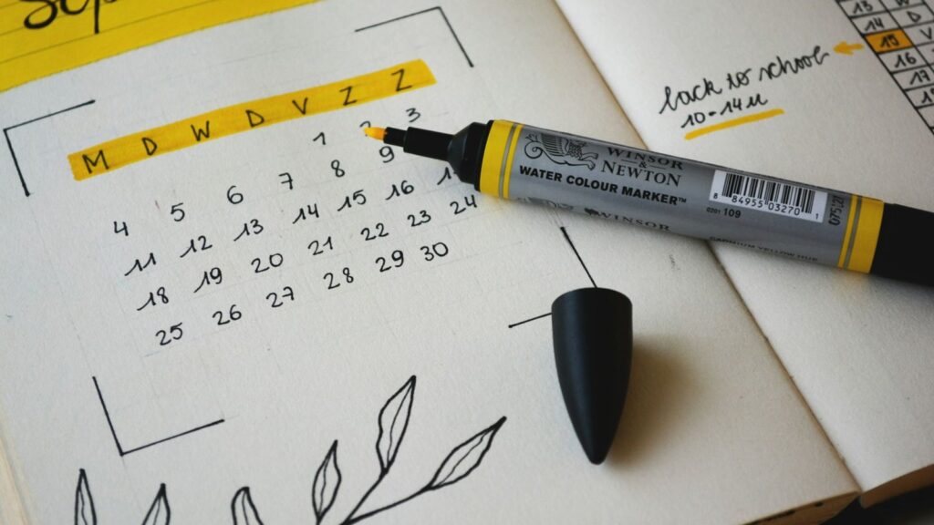 Calendar with days ticked off, a way to record each PEP dose taken during the course