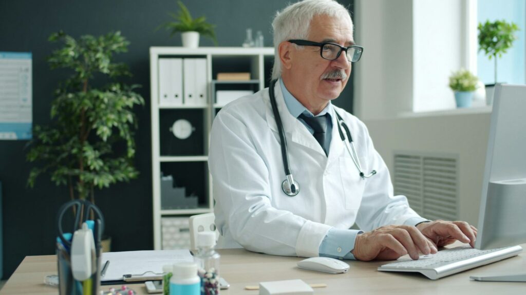 Doctor talking calmly with a patient about testing options after the PEP window has closed