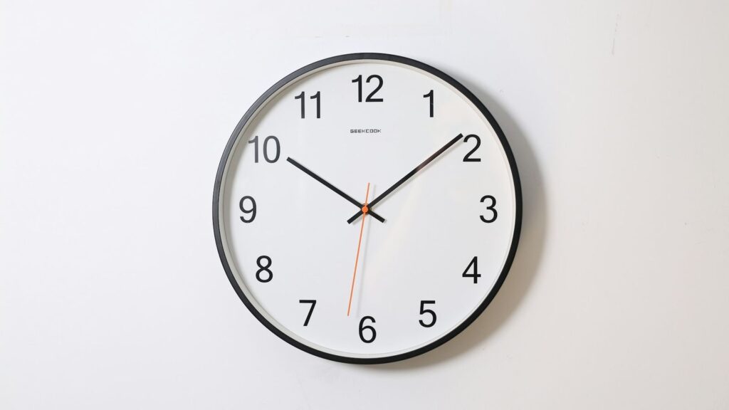 Wall clock showing the time, a reminder to check how late a PEP dose is