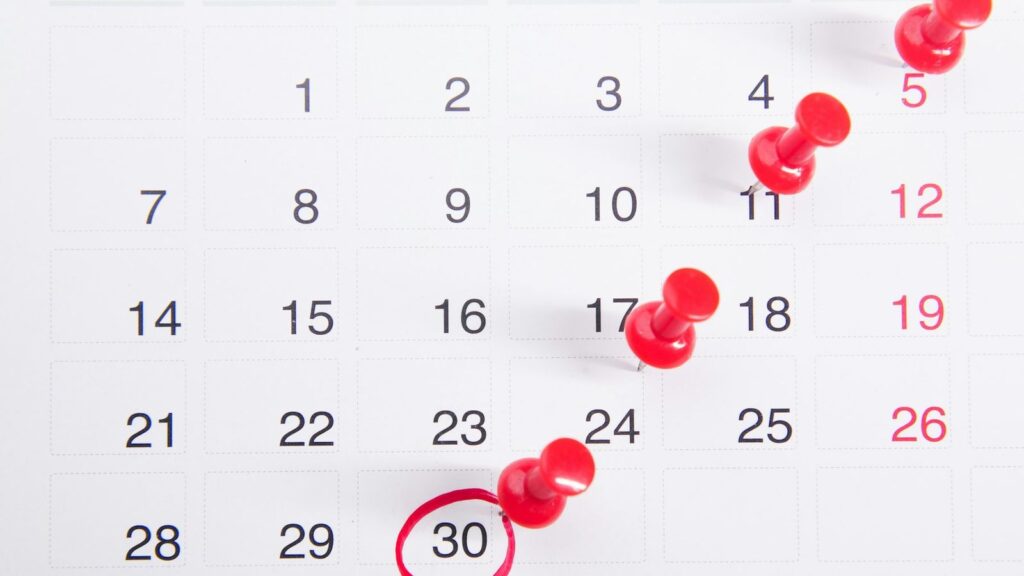 Phone calendar showing a reminder for a repeat HIV test after the window period